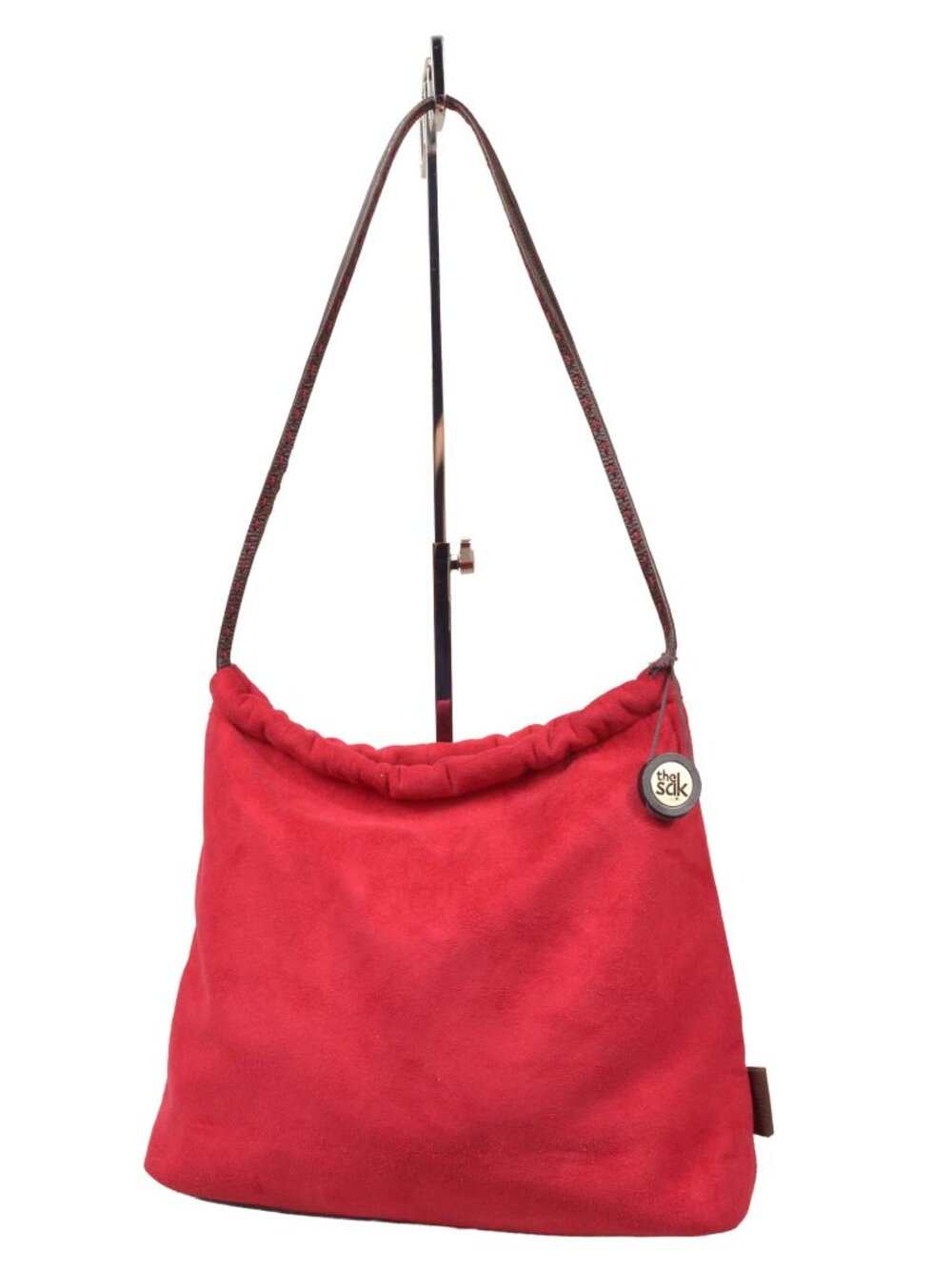 The Sak Slouchy Red Shoulder Bag w/Leather Trim